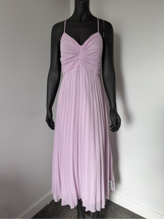 ASOS Dresses & Skirts - 264. ASOS Ruched Bodice Lavender Midi Dress with Pleated Skirt